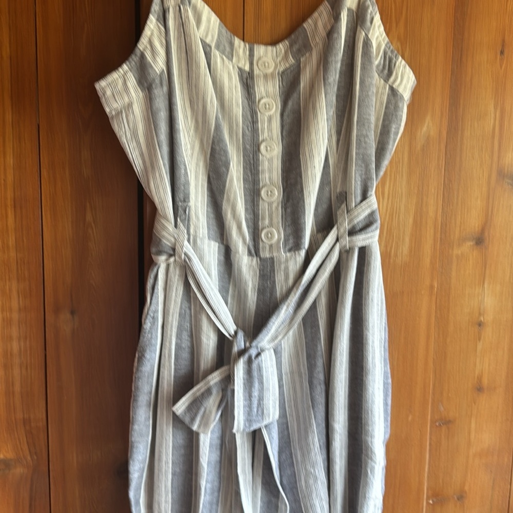 Rails Jumpsuit Womens Large Kyra Grey Striped Pantsuit Size L - Picture 6 of 9